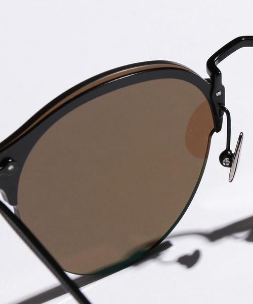 BEAUTY&YOUTH UNITED ARROWS(ビューティーアンドユースユナイテッドアローズ)の「【WEB限定】 by フラット ボストン サングラス о(サングラス・メンズ・グレー/ブラック・FREE)」の6枚目の写真