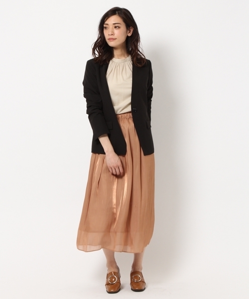 laboratory work（ラボラトリーワーク）の「ノーカラージャケット（テーラードジャケット・レディース・ブラック/グレー・MEDIUM）」の7枚目の写真