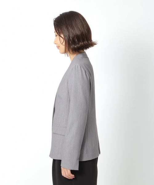 laboratory work（ラボラトリーワーク）の「ノーカラージャケット（テーラードジャケット・レディース・ブラック/グレー・MEDIUM）」の9枚目の写真