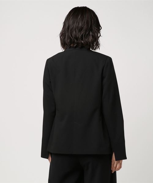 laboratory work（ラボラトリーワーク）の「ノーカラージャケット（テーラードジャケット・レディース・ブラック/グレー・MEDIUM）」の3枚目の写真