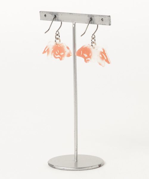 カヤ（カヤ）の「【カヤ】琉金ピアス（ピアス（両耳用）・レディース・ホワイト×レッド/ホワイト×ブラック・FREE）」の5枚目の写真