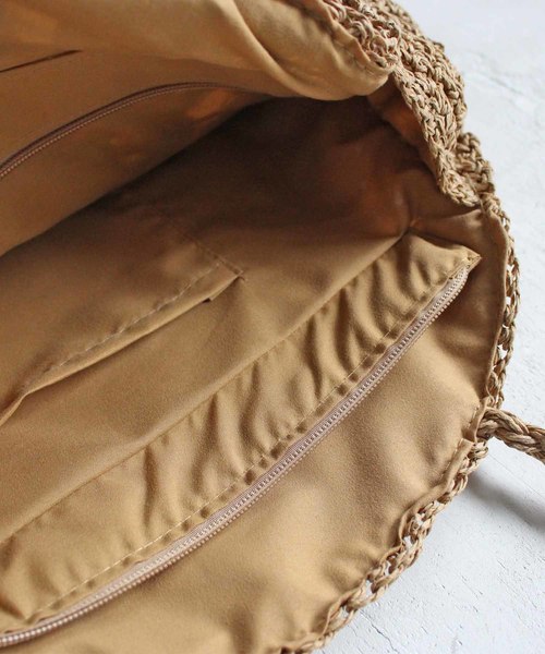 antiqua（アンティカ）の「麦わらデザインバッグ（かごバッグ・レディース・ベージュ・FREE）」の4枚目の写真