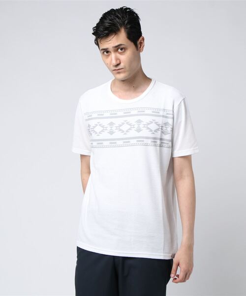 STYLEBLOCK（スタイルブロック）の「ボコテンプリント前身切替天竺半袖Tシャツ（Tシャツ/カットソー・メンズ・ホワイト系その他/ブルー系その他/ホワイト系その他2/ホワイト系その他3/ブルー系その他2/ホワイト系その他4・LL/M/L）」の2枚目の写真
