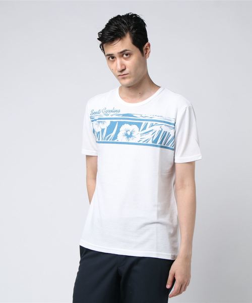 STYLEBLOCK（スタイルブロック）の「ボコテンプリント前身切替天竺半袖Tシャツ（Tシャツ/カットソー・メンズ・ホワイト系その他/ブルー系その他/ホワイト系その他2/ホワイト系その他3/ブルー系その他2/ホワイト系その他4・LL/M/L）」の3枚目の写真
