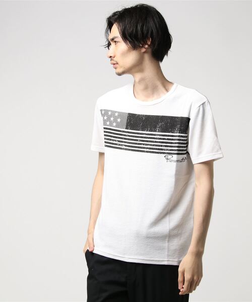 STYLEBLOCK（スタイルブロック）の「ボコテンプリント前身切替天竺半袖Tシャツ（Tシャツ/カットソー・メンズ・ホワイト系その他/ブルー系その他/ホワイト系その他2/ホワイト系その他3/ブルー系その他2/ホワイト系その他4・LL/M/L）」の5枚目の写真