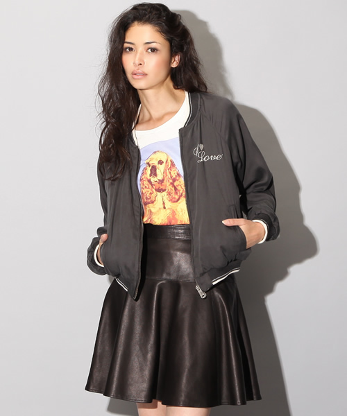 HYSTERIC GLAMOUR(ヒステリックグラマー)の「CL/CORTNEY総柄 リバーシブルBZ(ブルゾン・レディース・ピンク/ブルー/チャコールグレー・FREE)」の14枚目の写真