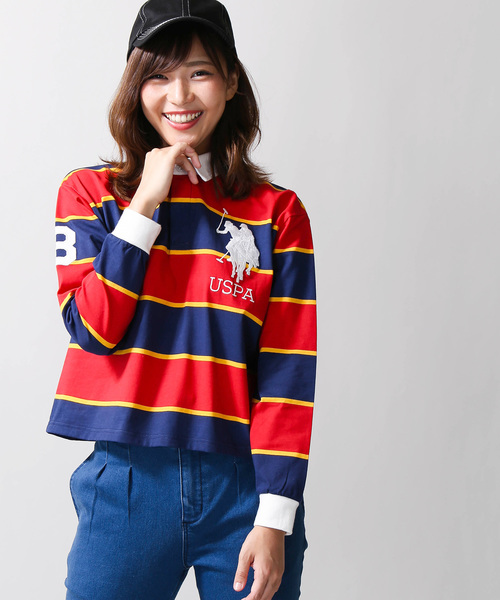 WEGO（ウィゴー）の「∴WEGO/U.S. POLO ASSN.別注ラガーTシャツ（ポロシャツ・レディース・グリーン系その他/イエロー系その他/レッド系その他・FREE）」の3枚目の写真
