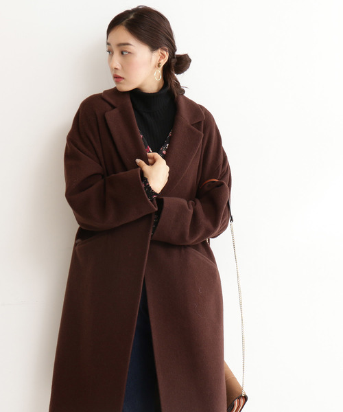 N.（N. Natural Beauty Basic）（エヌエヌナチュラルビューティーベーシック）の「◆カラーテーラードコート（チェスターコート・レディース・ブラウン/イエロー/ボルドー・MEDIUM）」の6枚目の写真