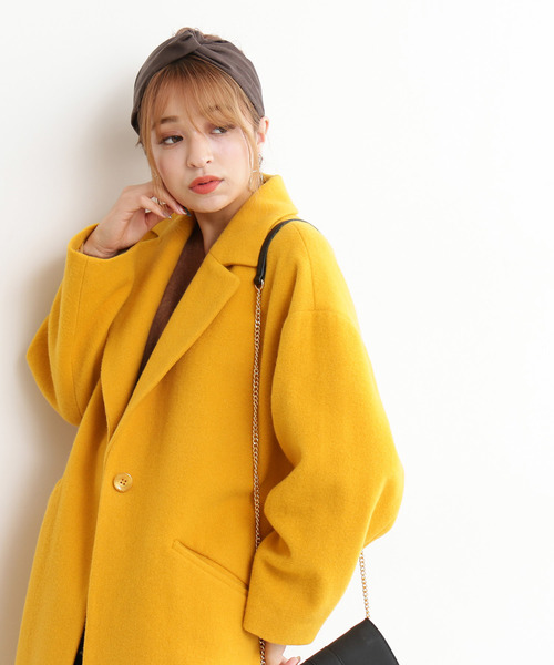 N.（N. Natural Beauty Basic）（エヌエヌナチュラルビューティーベーシック）の「◆カラーテーラードコート（チェスターコート・レディース・ブラウン/イエロー/ボルドー・MEDIUM）」の10枚目の写真