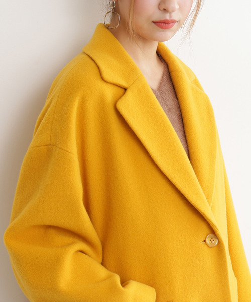 N.（N. Natural Beauty Basic）（エヌエヌナチュラルビューティーベーシック）の「◆カラーテーラードコート（チェスターコート・レディース・ブラウン/イエロー/ボルドー・MEDIUM）」の14枚目の写真