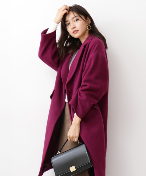 N.（N. Natural Beauty Basic）（エヌエヌナチュラルビューティーベーシック）の「◆カラーテーラードコート（チェスターコート・レディース・ブラウン/イエロー/ボルドー・MEDIUM）」の16枚目の写真