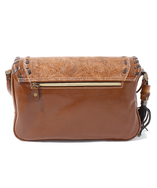 goa（ゴア）の「ペイズリー型押しショルダーBag（ショルダーバッグ・レディース・ブラウン・FREE）」の5枚目の写真