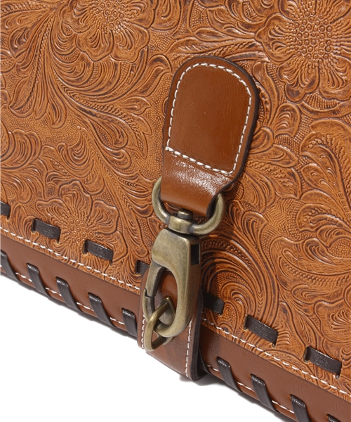 goa（ゴア）の「ペイズリー型押しショルダーBag（ショルダーバッグ・レディース・ブラウン・FREE）」の7枚目の写真