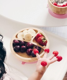 Avanchy（アバンシー）の「【T‐REX】Avanchy　竹のプレート+スプーンセット（マグ/哺乳瓶/お食事グッズ）」