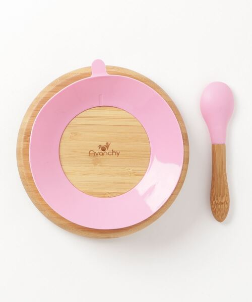 Avanchy（アバンシー）の「【T‐REX】Avanchy　竹のプレート+スプーンセット（マグ/哺乳瓶/お食事グッズ・キッズ・ピンク/イエロー/グリーン/ブラック/グレー・ONE SIZE）」の8枚目の写真