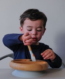 Avanchy（アバンシー）の「【T‐REX】Avanchy　竹のプレート+スプーンセット（マグ/哺乳瓶/お食事グッズ）」