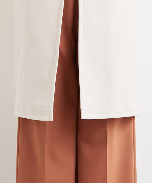 green label relaxing（グリーンレーベルリラクシング）の「CS ダブルクロス ノーカラー コート（その他アウター・レディース・ネイビー/ナチュラル・40/38/36）」の16枚目の写真