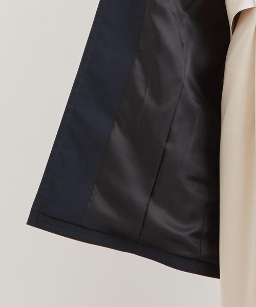 green label relaxing（グリーンレーベルリラクシング）の「CS ダブルクロス ノーカラー コート（その他アウター・レディース・ネイビー/ナチュラル・40/38/36）」の7枚目の写真