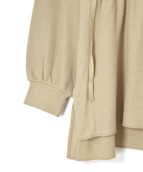 w closet（ダブルクローゼット）の「ハニカムワッフルドロストチュニック（Tシャツ/カットソー・レディース・ベージュ/ライトグリーン/アイボリー・FREE）」の6枚目の写真