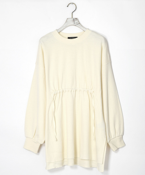 w closet（ダブルクローゼット）の「ハニカムワッフルドロストチュニック（Tシャツ/カットソー・レディース・ベージュ/ライトグリーン/アイボリー・FREE）」の10枚目の写真