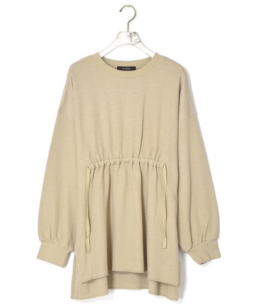 w closet（ダブルクローゼット）の「ハニカムワッフルドロストチュニック（Tシャツ/カットソー・レディース・ベージュ/ライトグリーン/アイボリー・FREE）」の14枚目の写真