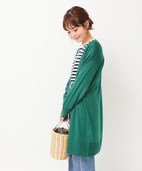 Earth Music Ecology アースミュージックアンドエコロジー の すきな丈カーディガン ロング カーディガン ボレロ Wear