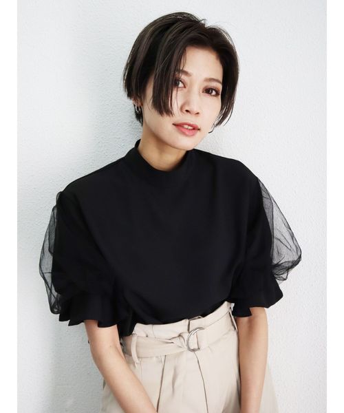 EMODA（エモダ）の「バルーンハーフスリーブトップ（Tシャツ/カットソー・レディース・ホワイト/ブラック/その他・FREE）」の17枚目の写真