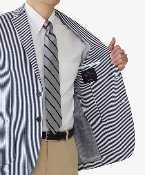 BROOKS BROTHERS◆テーラードジャケット/--/コットン/BLU/チェック Brooks Brothers（コットン ・ テーラードジャケット）のフリマ