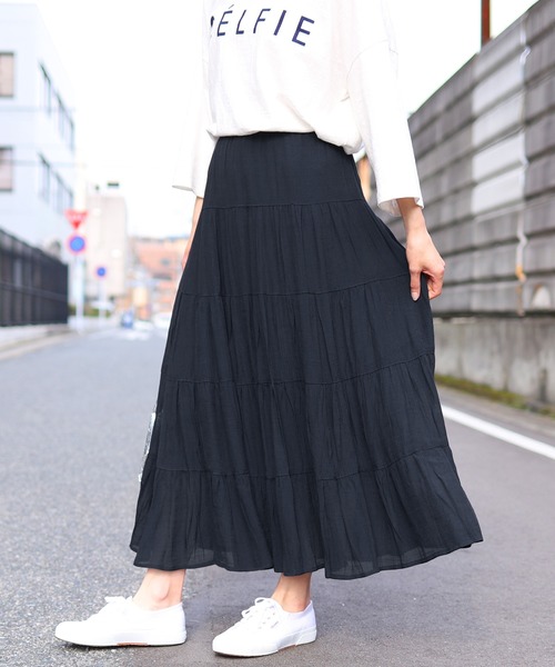 reca（レカ）の「スラブ5段 ティアードスカート（スカート）」 - WEAR