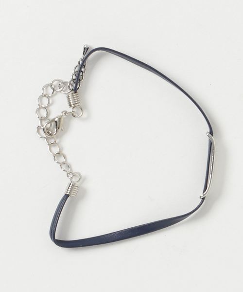 TopIsm(トップイズム)の「PUレザープレートアンクレット(アンクレット・メンズ・ホワイト/ブラック/ネイビー/レッド/ターコイズブルー/キャメル・F)」の3枚目の写真