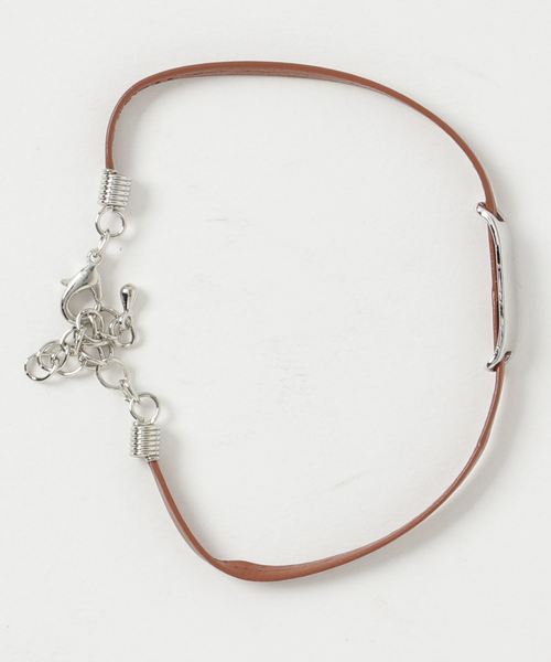 TopIsm(トップイズム)の「PUレザープレートアンクレット(アンクレット・メンズ・ホワイト/ブラック/ネイビー/レッド/ターコイズブルー/キャメル・F)」の5枚目の写真