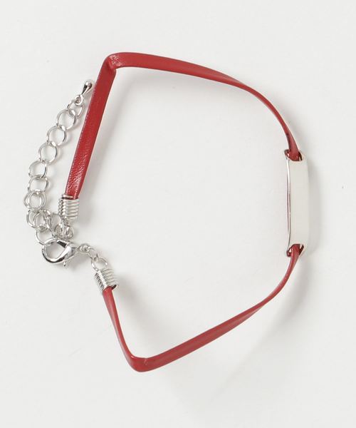 TopIsm(トップイズム)の「PUレザープレートアンクレット(アンクレット・メンズ・ホワイト/ブラック/ネイビー/レッド/ターコイズブルー/キャメル・F)」の6枚目の写真