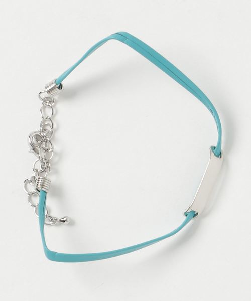 TopIsm(トップイズム)の「PUレザープレートアンクレット(アンクレット・メンズ・ホワイト/ブラック/ネイビー/レッド/ターコイズブルー/キャメル・F)」の4枚目の写真