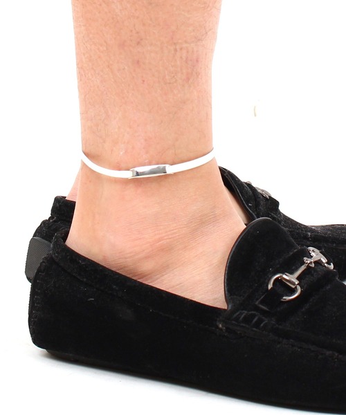 TopIsm(トップイズム)の「PUレザープレートアンクレット(アンクレット・メンズ・ホワイト/ブラック/ネイビー/レッド/ターコイズブルー/キャメル・F)」の7枚目の写真