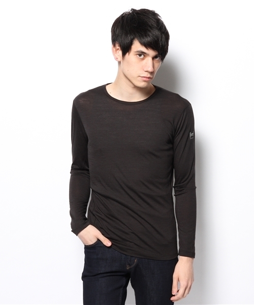 SHIPS（シップス）の「★★【SN】: 『M BASE LS 140』 ロングスリーブ Tシャツ（Tシャツ/カットソー・メンズ・ブラック/ネイビー/ライトグリーン・SMALL/MEDIUM/X-SMALL）」の2枚目の写真