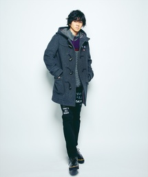 ヒステリックグラマー✖️London Tradition ダッフルコート グレー LONDON TRADITION/VIXEN LINE刺繍 モンティダッフルコート