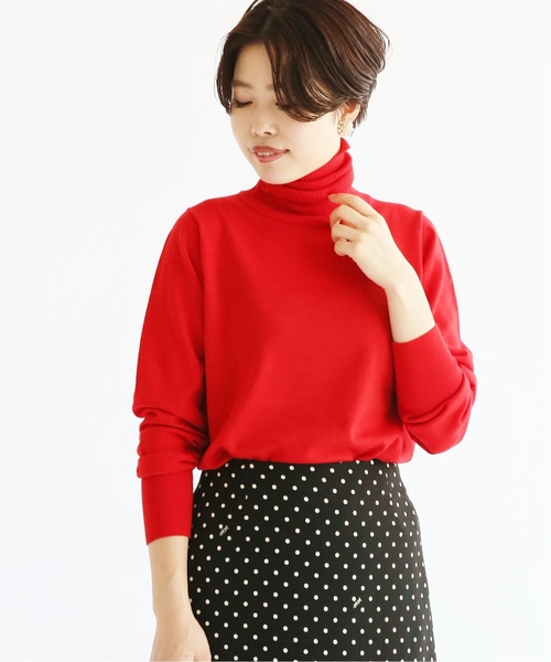 IENA（イエナ）の「sese ALBAタートルネックプルオーバー◆（ニット/セーター・レディース・ブラック/レッド/ブラック系その他・FREE）」の3枚目の写真