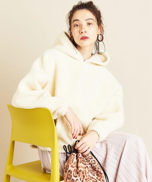 BEAUTY&YOUTH UNITED ARROWS(ビューティーアンドユースユナイテッドアローズ)の「【WEB限定】by ※∴ボアボンディングフードパーカー -ウォッシャブル-(パーカー・レディース・モカ/オフホワイト/ブラック・FREE)」の20枚目の写真