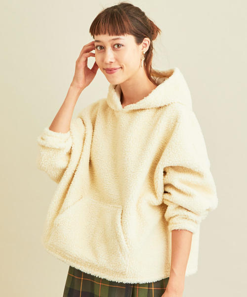 BEAUTY&YOUTH UNITED ARROWS(ビューティーアンドユースユナイテッドアローズ)の「【WEB限定】by ※∴ボアボンディングフードパーカー -ウォッシャブル-(パーカー・レディース・モカ/オフホワイト/ブラック・FREE)」の21枚目の写真