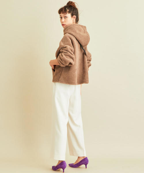 BEAUTY&YOUTH UNITED ARROWS(ビューティーアンドユースユナイテッドアローズ)の「【WEB限定】by ※∴ボアボンディングフードパーカー -ウォッシャブル-(パーカー・レディース・モカ/オフホワイト/ブラック・FREE)」の19枚目の写真