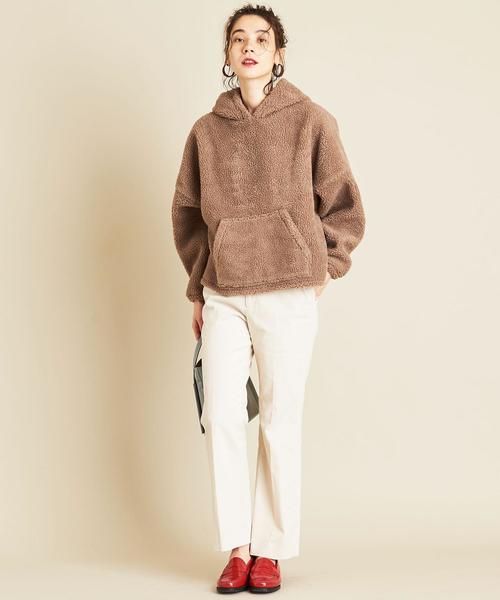 BEAUTY&YOUTH UNITED ARROWS(ビューティーアンドユースユナイテッドアローズ)の「【WEB限定】by ※∴ボアボンディングフードパーカー -ウォッシャブル-(パーカー・レディース・モカ/オフホワイト/ブラック・FREE)」の10枚目の写真