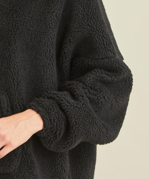 BEAUTY&YOUTH UNITED ARROWS(ビューティーアンドユースユナイテッドアローズ)の「【WEB限定】by ※∴ボアボンディングフードパーカー -ウォッシャブル-(パーカー・レディース・モカ/オフホワイト/ブラック・FREE)」の5枚目の写真