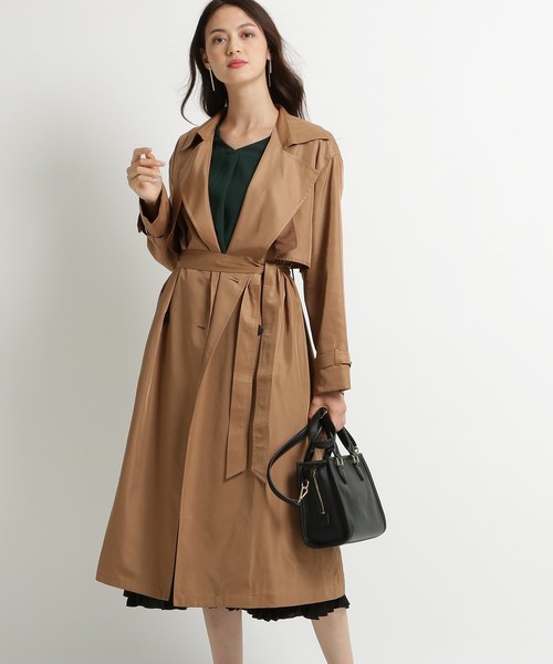 セール Indivi インディヴィ のトレンチコート ジャケット アウター ロングツイルトレンチ 127 19 02 をセール価格で購入できます Indivi ロングツイルトレンチ トレンチコート Indivi インディヴィ のファッション Web限定 短納期