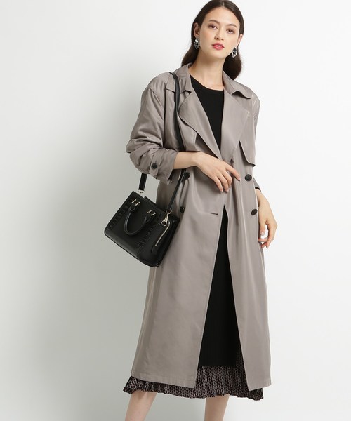 セール ジャケット アウター Indivi インディヴィ のファッション Web限定 Indivi インディヴィ のトレンチコート トレンチコート ロングツイルトレンチ トレンチコート 限定販売 の