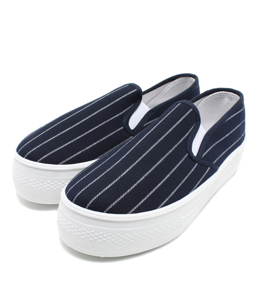 WEGO（ウィゴー）の「WEGO/厚底スリッポン（スニーカー・レディース・ホワイト/ブラック/カモフラージュ/ブラック系その他/その他2・24.5cm/23.5cm）」の15枚目の写真