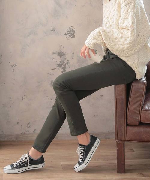 KOBE LETTUCE（コウベレタス）の「暖か裏起毛ストレッチスキニーパンツ（その他パンツ・レディース・ブラック/カーキ/モカ/ホワイト系その他・S/M/L）」の9枚目の写真