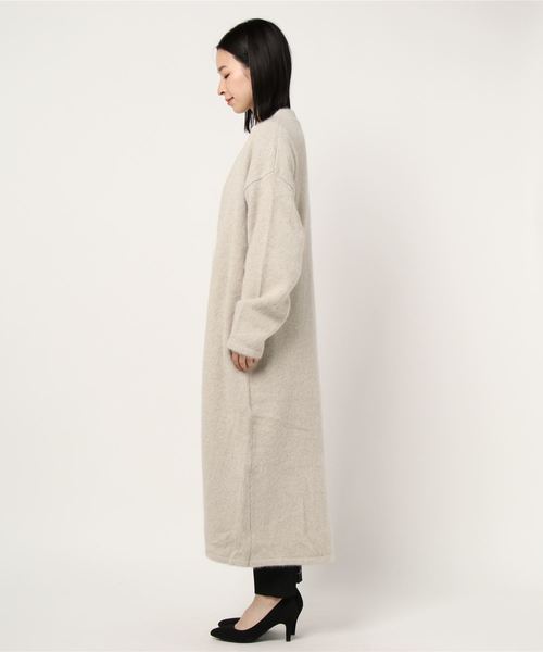 DouDou（ドゥドゥ）の「フォックスロングカーディガン（カーディガン/ボレロ・レディース・ライトグレー/オフホワイト/ミント・FREE）」の4枚目の写真