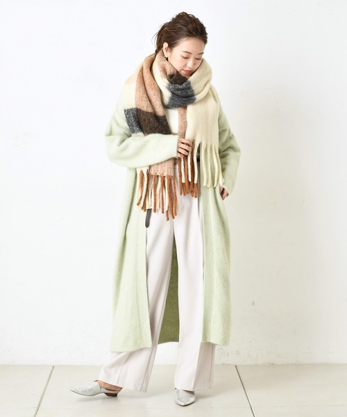 DouDou（ドゥドゥ）の「フォックスロングカーディガン（カーディガン/ボレロ・レディース・ライトグレー/オフホワイト/ミント・FREE）」の17枚目の写真