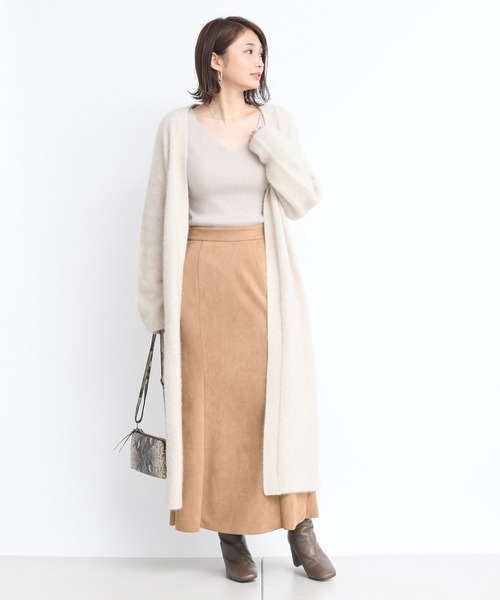 DouDou（ドゥドゥ）の「フォックスロングカーディガン（カーディガン/ボレロ・レディース・ライトグレー/オフホワイト/ミント・FREE）」の21枚目の写真