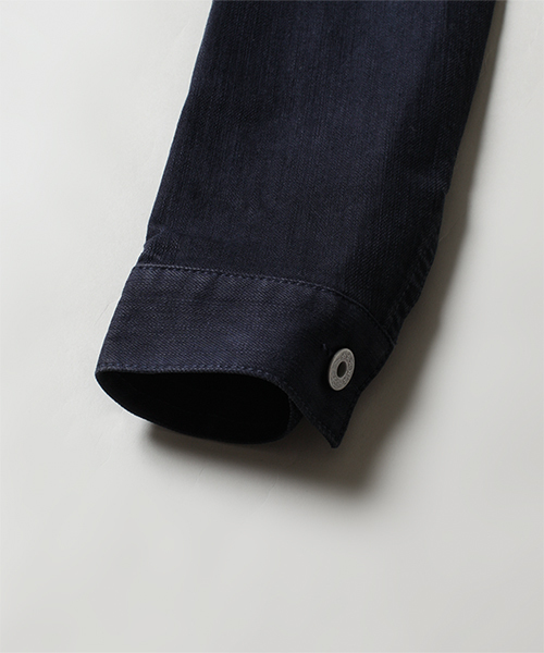 NANO universe（ナノユニバース）の「中白染めスキニーGジャン（デニムジャケット・メンズ・ブラック/ボルドー/ネイビー/ピンク/オリーブ/グレー/ベージュ・X-LARGE/SMALL/MEDIUM/LARGE）」の19枚目の写真